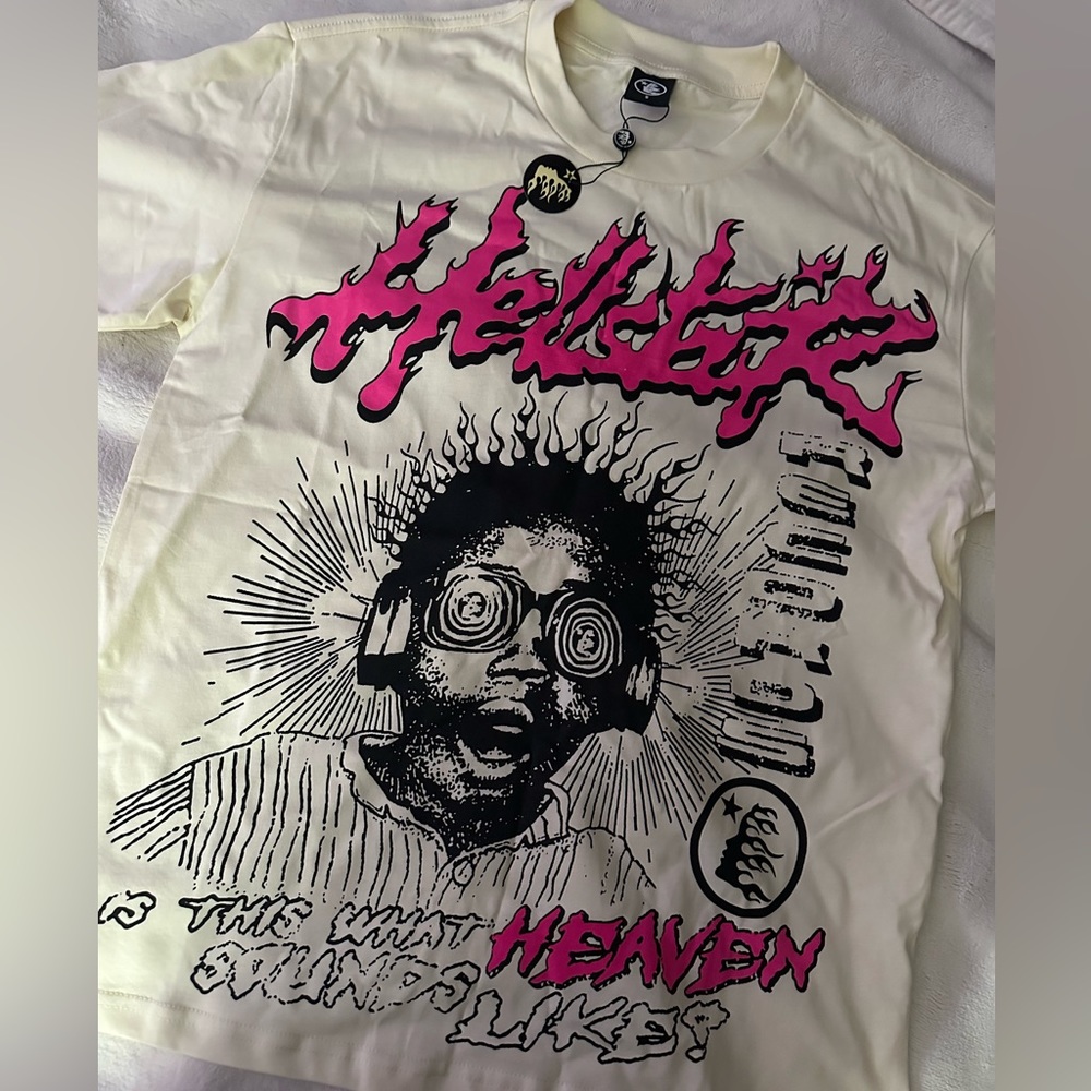 Pink and cream hellstar shirt
